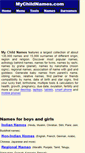 Mobile Screenshot of mychildnames.com